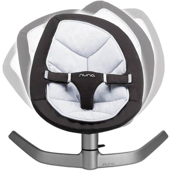 Шезлонг-гойдалка Nuna Leaf Twilight, чорний із сірим - Pampik - 3