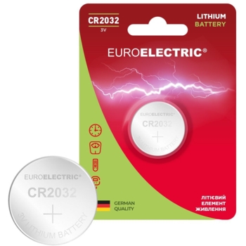 Батарейка Euroelectric CR2032 3V, 1 шт. - Pampik