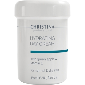 Зволожувальний крем для нормальної та сухої шкіри Christina Hydrating Day Cream With Green Apple & Vitamin E з яблуком і вітаміном Е 250 мл - Pampik