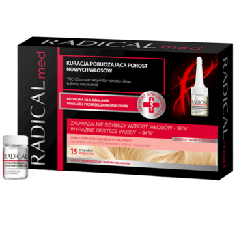 Сироватка для активації росту волосся Farmona Radical Med, 75 мл (15 ампул по 5 мл) (5902082210511) - Pampik