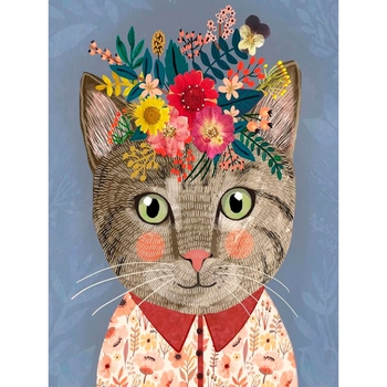 Алмазная мозаика Santi Пушистая модница, 30х40 см (954358) - Pampik