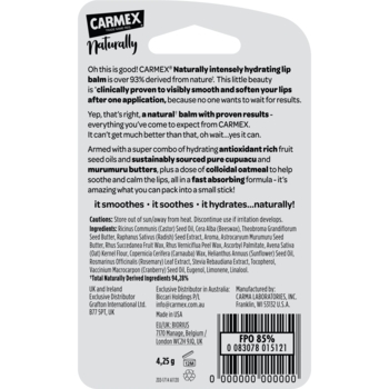 Бальзам для губ в стике Carmex Naturally со вкусом ягод, 4.25 г - Pampik - 4
