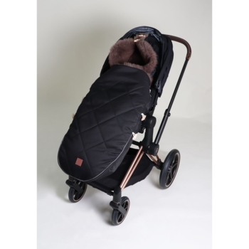 Конверт теплий Kaiser Toffee, з натуральної овчини, чорний (6512525) - Pampik - 7