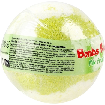 Бомбочка для ванн Rainbow Crazy Bombs Kids Фруктовий мікс 100 г - Pampik - 2