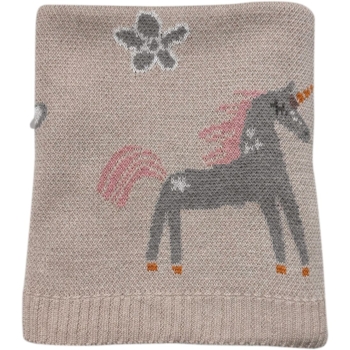 Детское одеяло Kaiser Единорог Органик, 100х80 см, бежевый (65214) - Pampik