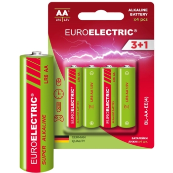 Батарейки Euroelectric AA LR6 1,5V, 4 шт. (BL-AA-EE(4)) - Pampik