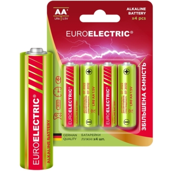 Батарейки Euroelectric AA LR6 1,5V PE, 4 шт. - Pampik