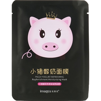 Маска для лица Images Piggy Yogurt Refreshing Black, 25 г - Pampik
