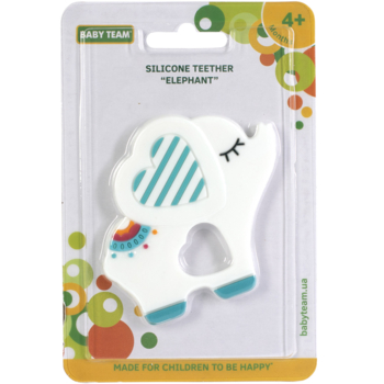Прорізувач силіконовий Baby Team Слоник (4020) - Pampik