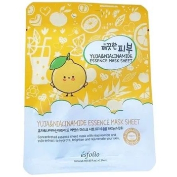 Тканинна маска для обличчя Esfolio Pure Skin, з екстрактом юдзу та ніацинамідом, 25 мл - Pampik