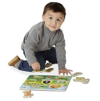 Деревянная рамка-вкладыш Melissa&Doug Домашние животные 8 элементов (MD19053) - Pampik - 3