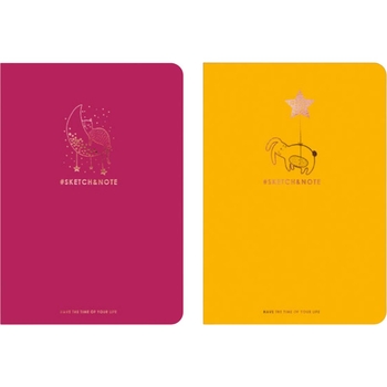 Зошит для ескізів Muse, А5, без лініювання, 64 арк., жовтий (A5-3C-064-374) - Pampik - 2