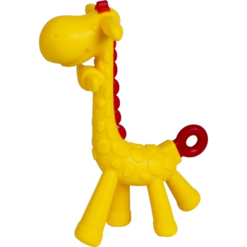 Прорезыватель силиконовый Baby Team Жирафик, с держателем - Pampik - 2