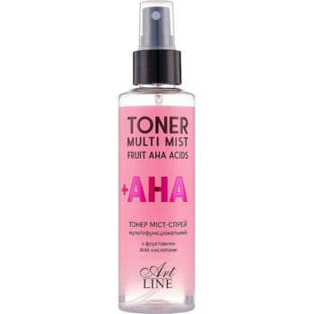 Тонер міст-спрей для обличчя Art Line Toner Multi Mist Fruit AHA Acids 150 мл - Pampik