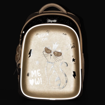 Рюкзак каркасний 1 Вересня S-98 Pussycat, сірий з бежевим (559501) - Pampik - 14