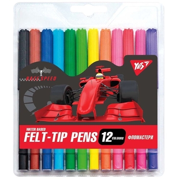 Фломастеры Yes Race legend, 12 цветов (650480) - Pampik
