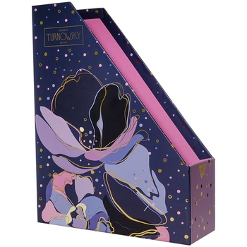 Лоток для документов Yes Viola, вертикальный, фольга, 32х25х8 см, темно-синий (707324) - Pampik