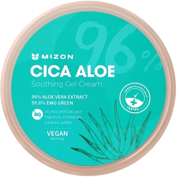 Гель-крем для тіла Mizon Cica Aloe 96% Soothing Gel Cream заспокійливий з алое 300 г - Pampik