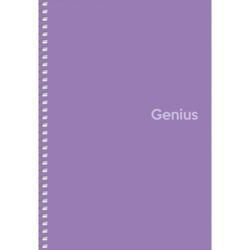 Зошит для записів Genius А5, в клітинку, спіраль, 80 аркушів, бузковий (A5-080-6806K) - Pampik