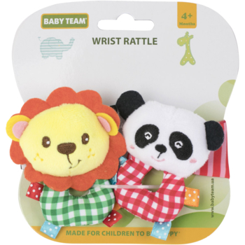 Іграшка-брязкальце Baby Team Панда та Левеня (8504_Панда+Левеня) - Pampik