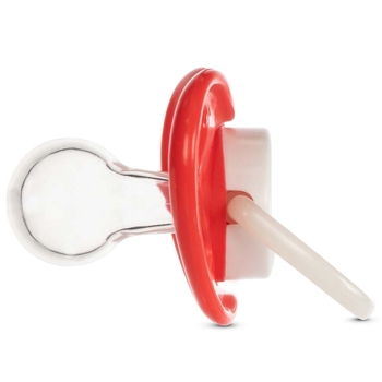 Пустышка круглая Baboo Marine, светится в темноте, 6+ мес., красная (5-038) - Pampik - 3