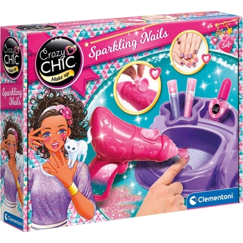 Дитячий набір для манікюру Clementoni Sparkling Nails Crazy Chic (15179) - Pampik