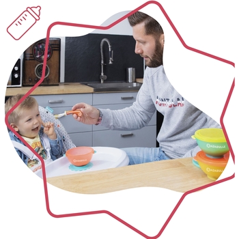 Набір тарілок Badabulle глибоких, різнокольорових 3 шт. (B005104) - Pampik - 5