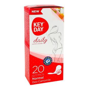 Щоденні гігієнічні прокладки Key Day Daily Normal Deo Ромашка 20 шт. - Pampik - 3