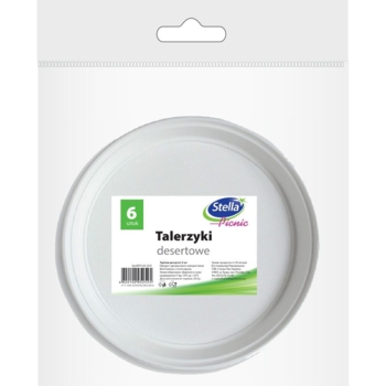 Набір одноразових тарілок Stella десертні, 18 см, 6 шт. - Pampik