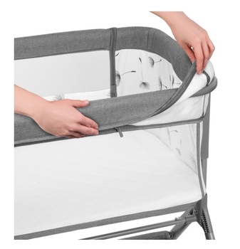 Дитяче ліжечко Lionelo Leonie Plus 3 в 1 Grey Stone, сірий - Pampik - 9