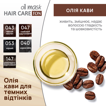 Тонуюча маска для волосся Acme Color Hair Care Ton oil mask, відтінок 040, чорна кава, 30 мл - Pampik - 6