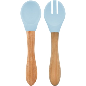 Ложка та виделка MinikOiOi Dig In силіконові, Mineral Blue (101060056) - Pampik