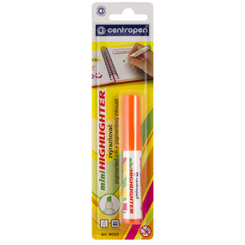 Маркер текстовий Centropen Mini Highlighter клиноподібний 1-4.6 мм помаранчевий (8052/06) - Pampik - 2
