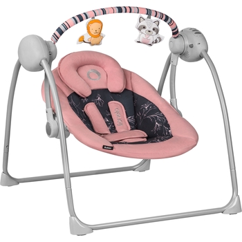 Кресло-качалка Lionelo Ruben Pink Baby с игровой дугой, розовое (LO-RUBEN RUBEN PINK BABY) - Pampik - 2