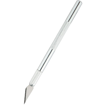 Нож канцелярский Axent макетный металлический + 5 сменных лезвий (6904-A) - Pampik