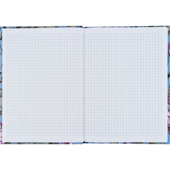 Книга записная Axent Bloom A5, в клеточку, 96 листов, голубая (8456-2-A) - Pampik - 4