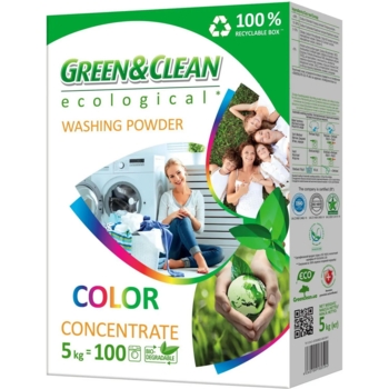 Стиральный порошок Green & Clean Professional Color для цветного белья, концентрат, 5 кг - Pampik