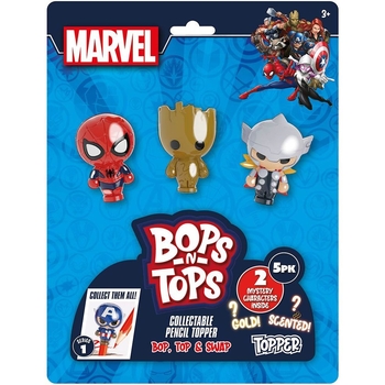 Набір колекційних фігурок-топерів Sambro Bops n Tops Марвел, в асортименті (MAR-3562-KV-FO) - Pampik