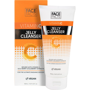Желе для очищення шкіри обличчя Face Facts Vitamin C Jelly Cleanser з вітаміном С 150 мл - Pampik