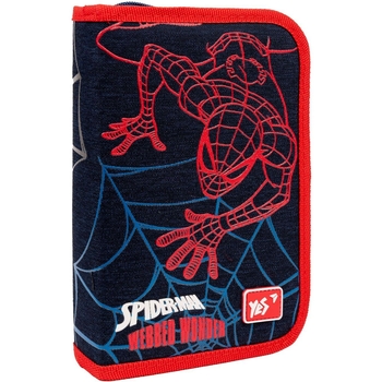 Пенал жесткий Yes HP-03 Marvel Spiderman, 13х21х3 см, черный с красным (533141) - Pampik