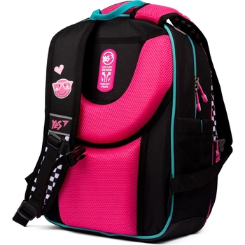 Рюкзак шкільний Yes S-91 Lovely Smile, черный с малиновым (559390) - Pampik - 4