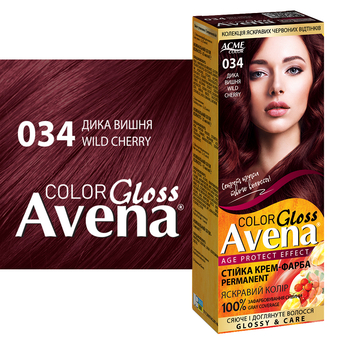 Cтійка крем-фарба для волосся Avena Gloss Color Карамельний шатен 583 - Pampik - 2