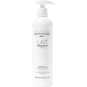 Молочко для очищення обличчя та очей Byphasse з дозатором 500 мл - Pampik