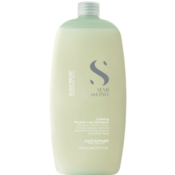 Заспокійливий міцелярний шампунь Alfaparf Milano Semi Di Lino Scalp Relief Calming Micellar Low Shampoo, 1000 мл - Pampik