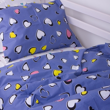 Пододеяльник на молнии MirSon Kids Time 17-0143 Mayya, бязь, 210х143 см, синий - Pampik - 3