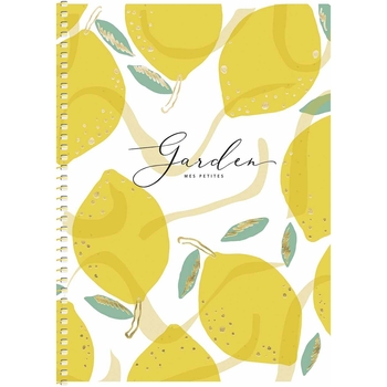 Зошит для записів Genius В5, в клітинку, спіраль, 80 арк., Лимони (B5-SC-080-6085K) - Pampik