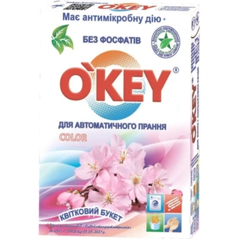 Пральний порошок O'key Color Квітковий букет 400 г - Pampik