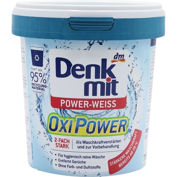 Плямовивідник Denkmit Oxi Power для білих речей, 750 г - Pampik