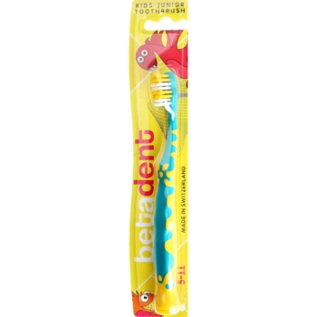 Дитяча зубна щітка Betadent Kids-Junior, 5-11 років, бірюзова - Pampik