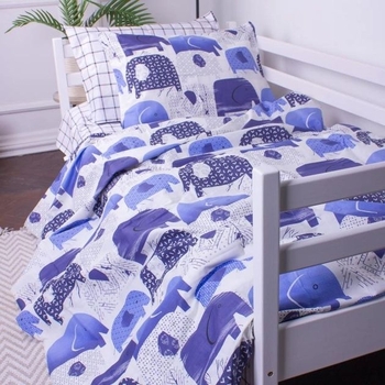 Простирадло MirSon Kids Time Бязь, 17-0133, Elephant - Pampik - 4